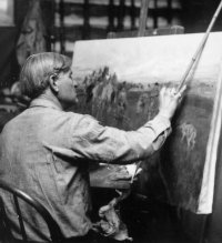 Charlie Russell in his studio